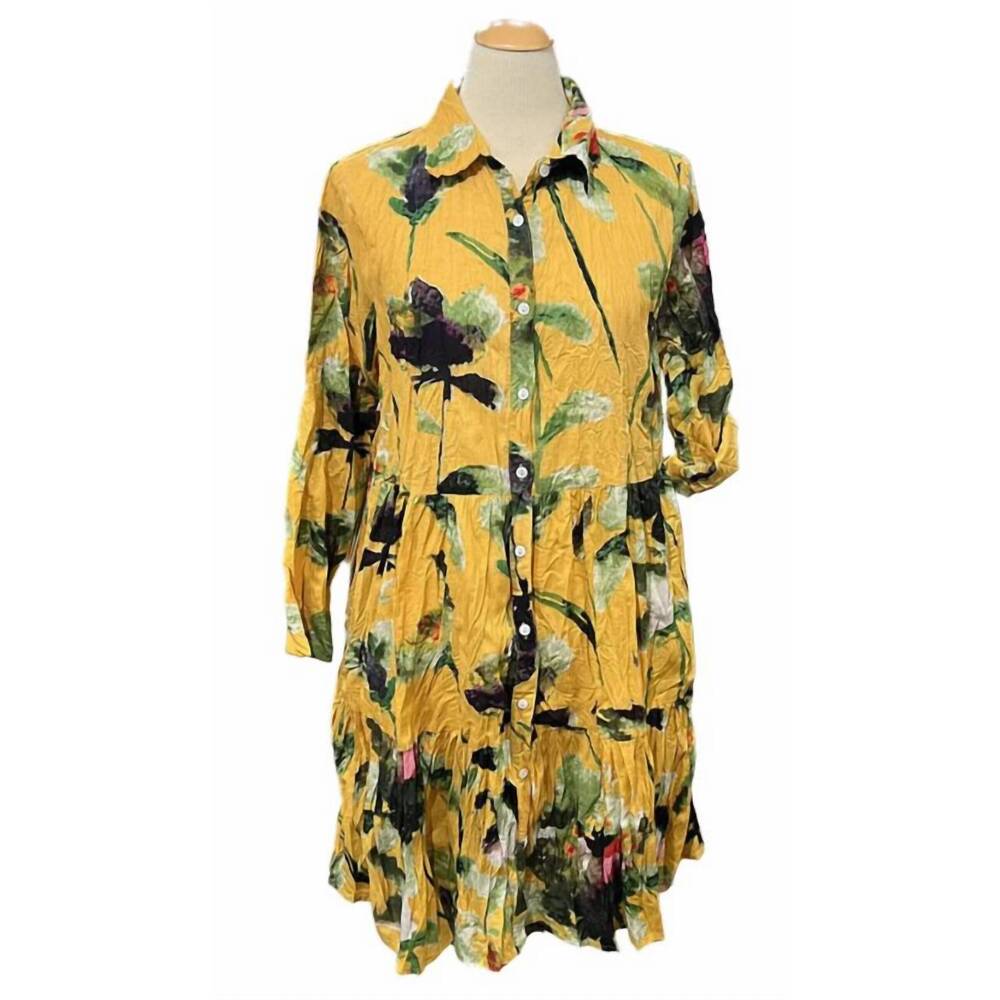 NEW DRESS ADDICT women's june dress in yellow floral